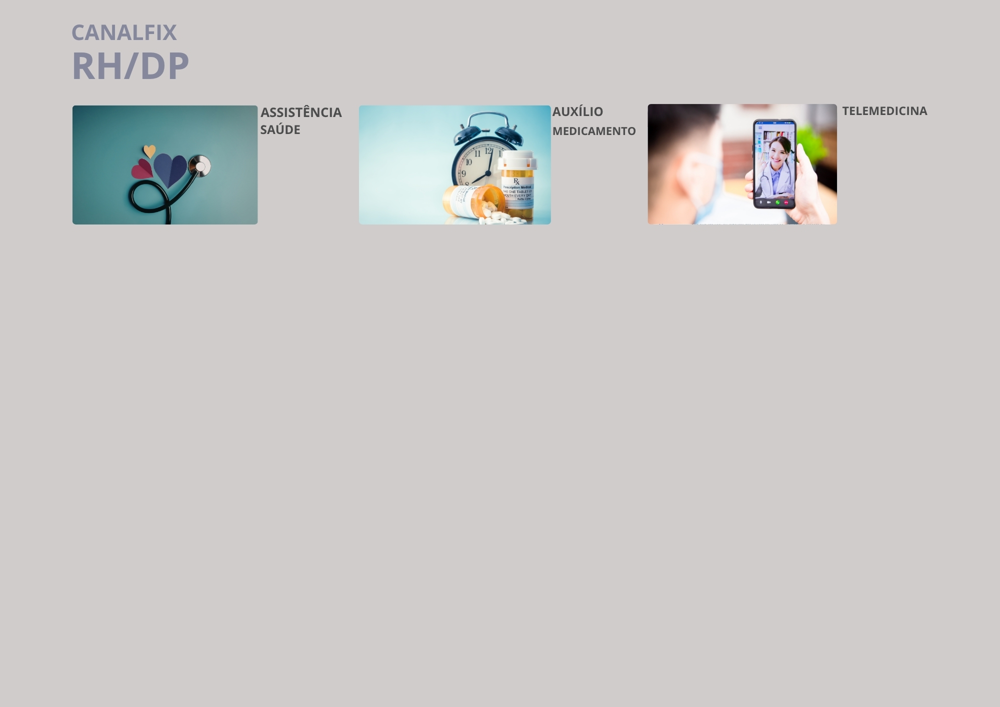 CanalFix RH/DP - assistencias saude, auxilio medicamento e telemedicina
